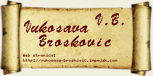 Vukosava Brošković vizit kartica